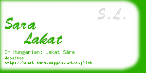 sara lakat business card